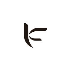 Obraz premium Letter K cool, elegant geometric symbol simple logo vector