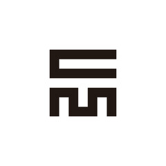 Letter c T m square geometric symbol simple logo vector