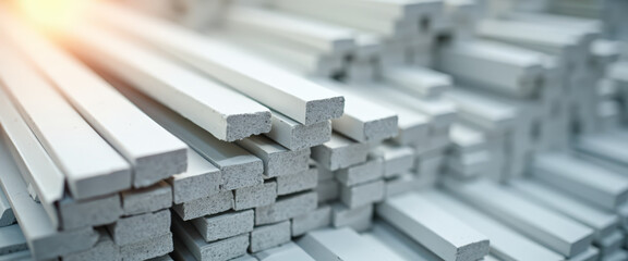Stack of White PVC Profiles