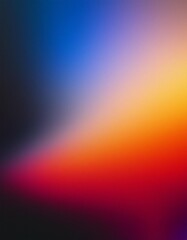 A vibrant gradient of colors transitioning from dark blue to orange and red, creating a visually stunning and abstract image