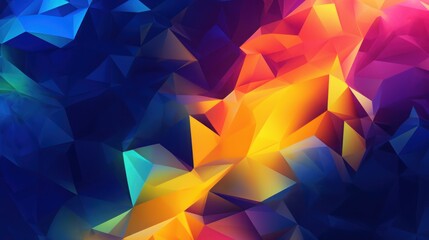 Abstract Polygonal Art with Vibrant Colors