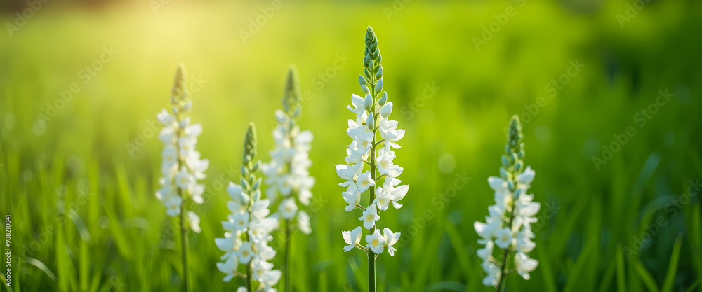 Canvas Prints White Flowers in a Meadow