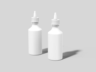 Blank  White Sauce Plastic Squeeze Bottle Mockup 3D Render