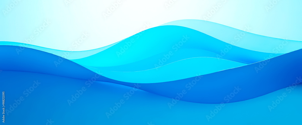 Canvas Prints Abstract Blue Wave Background