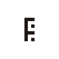 Letter F, c and r squares geometric symbol simple logo vector