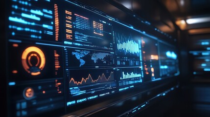 Futuristic Data Analysis and Visualization Dashboard