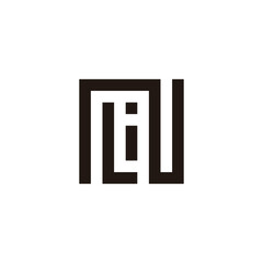 Letter N, L and i square geometric symbol simple logo vector