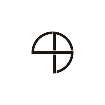 recommend clip art: Letter S and r circle line geometric symbol simple logo vector