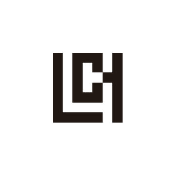 recommend clip art: Letter L c H square geometric symbol simple logo vector