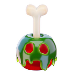Halloween apple 3d render icon