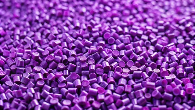 Close-up of purple plastic polymer granules , polymer, plastic, granules, close-up, purple, compound, industrial