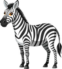 Obraz premium Zebra full body vector illustration,on a isolated background,eps format