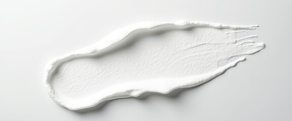 Fototapeta premium White Cream Swirl On White Background