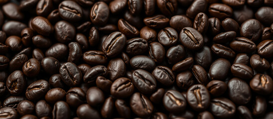 Fototapeta premium Roasted Coffee Beans Close Up