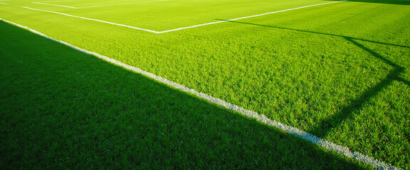 Obraz premium White Lines on Green Grass