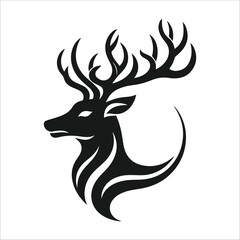 Nature’s Elegance: Deer Silhouette Vector