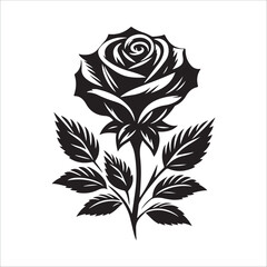 Whispers of Nature: Flower Silhouette