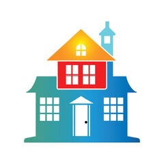 Silhouette house illustration