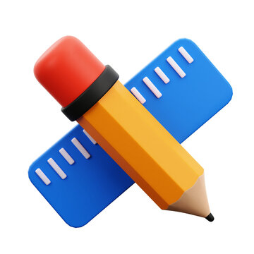recommend clip art: 3D Pencil and Ruler Illustration