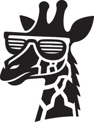black and white giraffe Art & Illustration