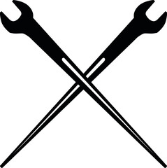 Crossed Spud Wrenches Cricut and Silhouette SVG file