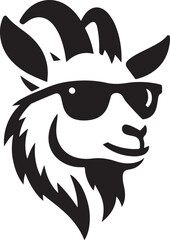 goat black and white illustration 