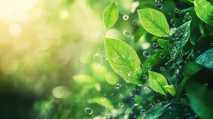 A visual of CO2 being transformed into oxygen by green leaves, symbolizing the process of balancing emissions for a sustainable future.
