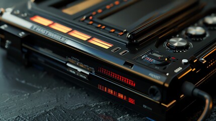 Obraz premium A 3D render of a highquality dictaphone with multiple recording modes