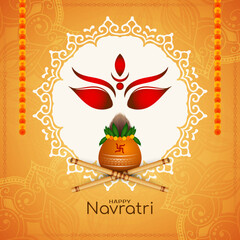 Happy Durga puja and Navratri cultural Indian festival background