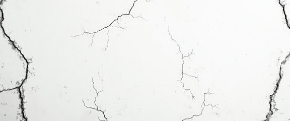 Fototapeta premium Cracked White Wall