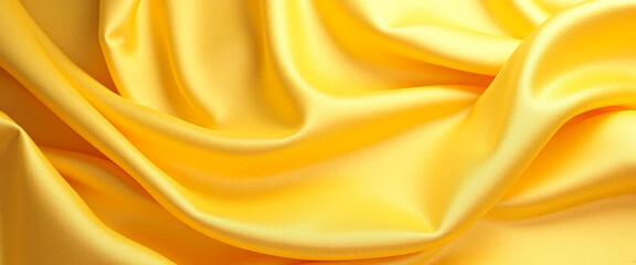 Obraz premium Smooth Yellow Satin Fabric