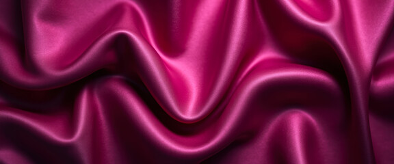 Obraz premium Abstract Smooth Pink Silk Fabric Background Texture