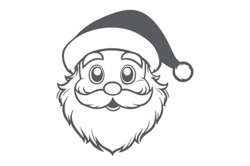 Christmas Santa face clipart