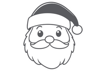 Christmas Santa face clipart