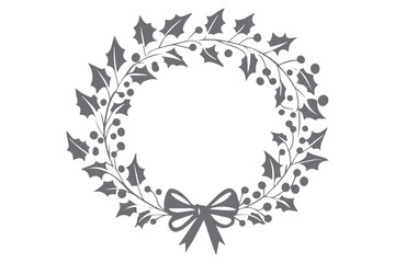 Christmas wreath cut file