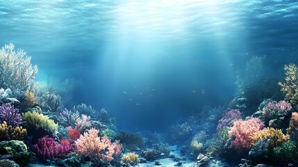 Underwater coral reef, vibrant marine ecosystem