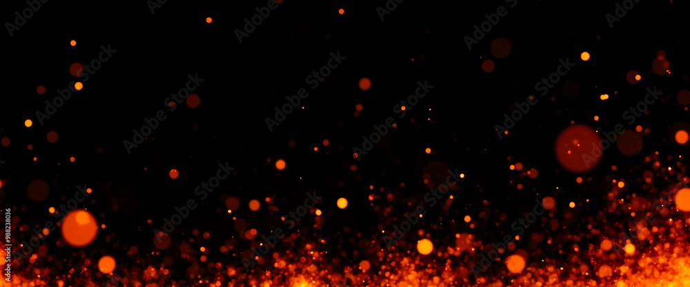 Poster abstract orange and red bokeh background