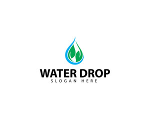 Nature Water Drop Logo Template Vector Logo For Business And Company Identity
