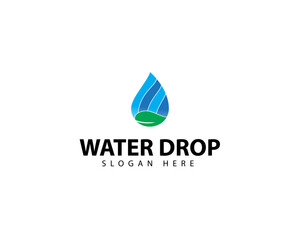 Nature Water Drop Logo Template Vector Logo For Business And Company Identity