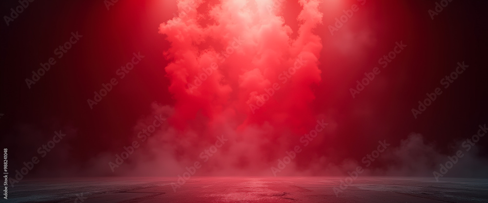 Poster Red Smoke and Fog Background