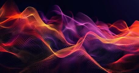 Abstract waves of color in vibrant hues, creating a dynamic visual effect.