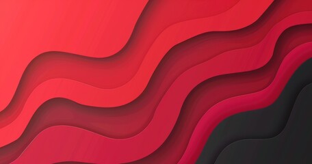 Abstract wavy design in red and black tones, ideal for backgrounds or graphic projects.