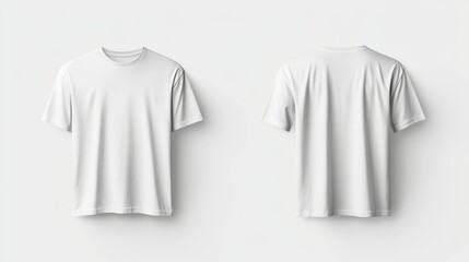 Fototapeta premium White t-shirt mockup. T-shirt front and back template