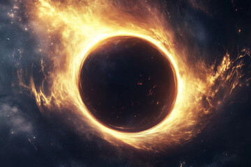 Naklejka premium black hole bright