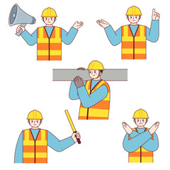 construction, construction site, safety personnel, guidance, danger, workers, construction, daily employment, labor, hazardous materials, site, guide,