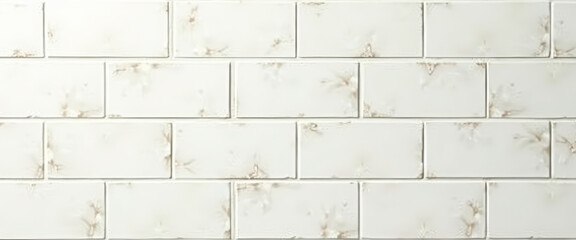 White Tile Wall with Subtle Brown Veining