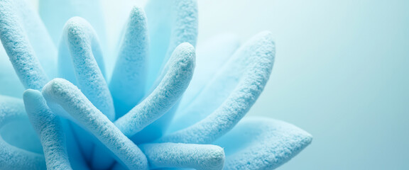 Abstract Blue Flower Close-Up