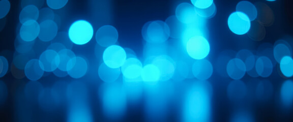 Abstract Blue Bokeh Background