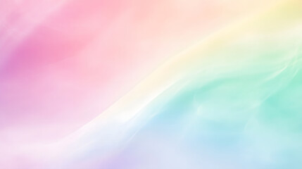 Obraz premium A cheerful rainbow pastel background with gentle hues blending softly from pink to mint and lavender