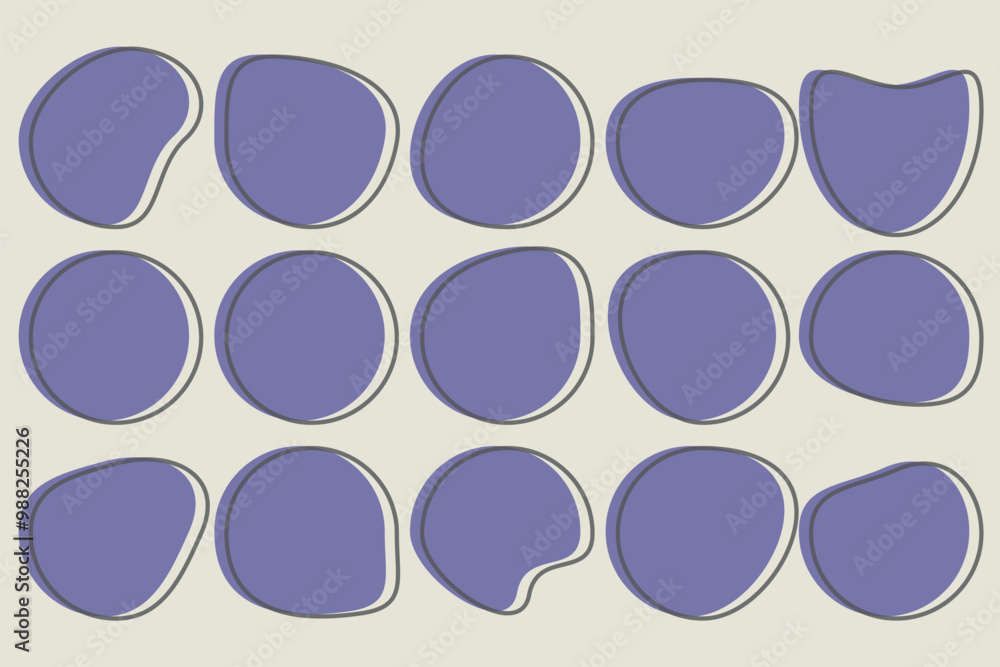 Poster blob shape set. liquid irregular blob shape set. vector illustration.